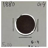 1880 Indian Head Cent, Grade G4 (Good-4)