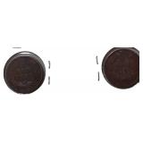 1818 Indian Head Cent in EF45 condition and 1882 Indian Head Cent in AG-3 to G4 condition.