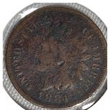 1883 Indian Head Cent in Very Good (VG8) condition and 1884 Indian Head Cent in Good (G4) condition.