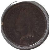 1887 Indian Head Cent in VG8 and G-4 condition, along with an 1888 Indian Head Cent also in VG8 and G-4 condition.