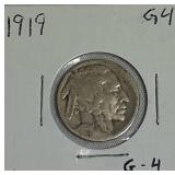 1918  & 1919 Indian Head Buffalo Nickel
