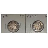 1925 & 1925-S  Indian Head Buffalo Nickels