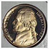 1984,1985,1986 & 1987 Jefferson Nickel Clad Proofs