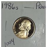 1984,1985,1986 & 1987 Jefferson Nickel Clad Proofs
