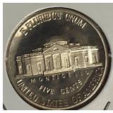 1988,1989,1990 & 1991 Jefferson Nickel Clad Proofs
