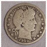 1909-D Barber Quarter