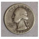 1937-D V & 1961 MSG5 Washington Silver  Quarters