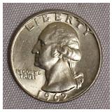 1962- D MS65 & 1964- D MS65 Washington Silver Quarters