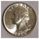 1964-D MS63 Washington Silver Quarter & 1964-D MS68 Washington Silver Quarter