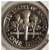 1992 to 1995 Roosevelt Dime Clad Proofs from the San Francisco Mint.