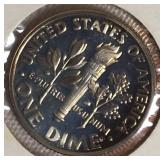 1996 ,1997, 1999 & 2000  Roosevelt Dime Clad Proofs from the San Francisco Mint.