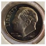 2005,2007,2008 & 2009  Roosevelt Dime Clad Proofs from the San Francisco Mint.