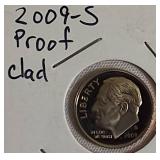 2005,2007,2008 & 2009  Roosevelt Dime Clad Proofs from the San Francisco Mint.