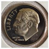 2005,2007,2008 & 2009  Roosevelt Dime Clad Proofs from the San Francisco Mint.