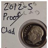 2010,2011,2012 & 2015  Roosevelt Dime Clad Proofs from the San Francisco Mint.