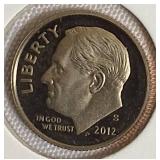 2010,2011,2012 & 2015  Roosevelt Dime Clad Proofs from the San Francisco Mint.