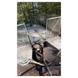 small duck boat/pontoon with flat bed trailer