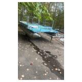 Used Pontoon Boat with trailer for parts