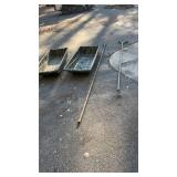 Set of 2 Poly hunting Sleds with pull Ropes and duck hunting push-pulls