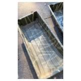 Set of 2 Poly hunting Sleds with pull Ropes and duck hunting push-pulls