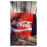 Vintage Coca-Cola Metal Advertising Sign 44” x44”
