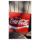 Vintage Coca-Cola Metal Advertising Sign 44” x44”