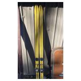 Collection of 10 Vintage Ski Pairs with Bindings Assorted Brands