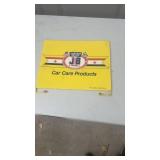Justice Brothers Car Care Products Metal Display Sign