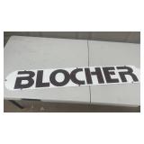 Vintage Metal Blocher Sign with Black Lettering