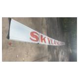 Large Vintage Metal Skyline Bowling Alley Sign