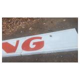 Large Vintage Metal Skyline Bowling Alley Sign