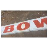 Large Vintage Metal Skyline Bowling Alley Sign