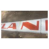 Large Vintage Metal Skyline Bowling Alley Sign