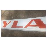 Large Vintage Metal Skyline Bowling Alley Sign