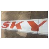 Large Vintage Metal Skyline Bowling Alley Sign