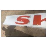 Large Vintage Metal Skyline Bowling Alley Sign