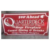 Large Vintage Quarterdeck Resort Metal Sign