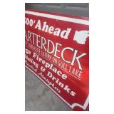 Large Vintage Quarterdeck Resort Metal Sign