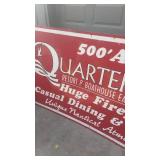 Large Vintage Quarterdeck Resort Metal Sign