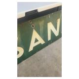 Vintage Metal Sandown Sign with Distressed Finish