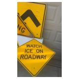 Collection of 6 Vintage Metal Road Signs