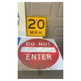Collection of 7 Vintage Street and Traffic Signs