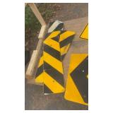 Collection of Used Roadway Traffic Signs Including Dead End and Directional Arrows