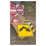 Collection of 6 Used Street and Traffic Signs