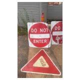 Collection of 6 Used Street and Traffic Signs