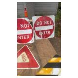 Collection of 6 Used Street and Traffic Signs
