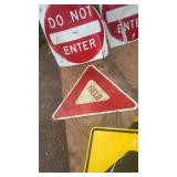 Collection of 6 Used Street and Traffic Signs
