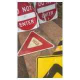 Collection of 6 Used Street and Traffic Signs