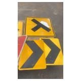Collection of 6 Vintage Road and Traffic Signs