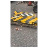 Pallet of Used Reflective Road Chevron Signs